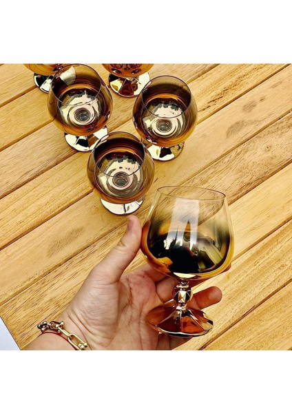 Bohemia Kristal 6' Lı Kahve Yanı Bardağı Gold 250 cc modelleri