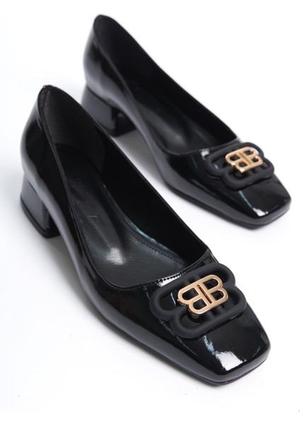 Rugan Blok Topuklu Klasik Ayakkabı