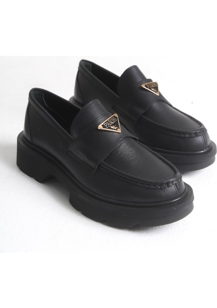 Roger Hakiki Deri Loafer Kadın Ayakkabı