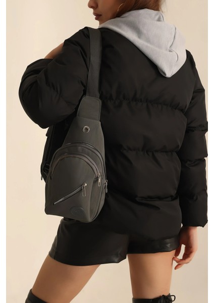 Antrasit Bol Gözlü Çapraz Çanta