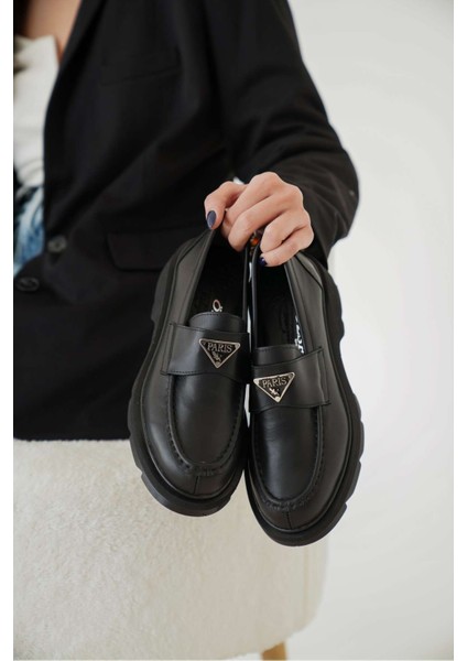 Roger Hakiki Deri Loafer Kadın Ayakkabı