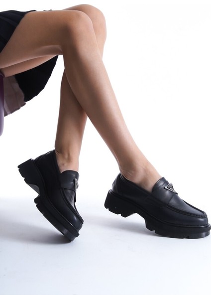 Roger Hakiki Deri Loafer Kadın Ayakkabı