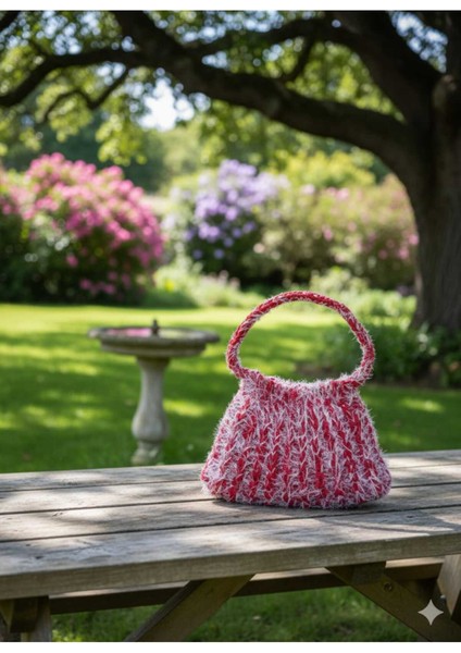 Pinterest Saçaklı + Penye Tığ Işi El Örgüsü Çanta