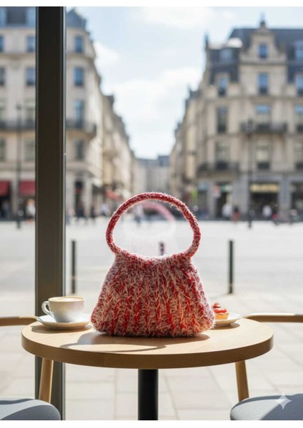 Pinterest Saçaklı + Penye Tığ Işi El Örgüsü Çanta