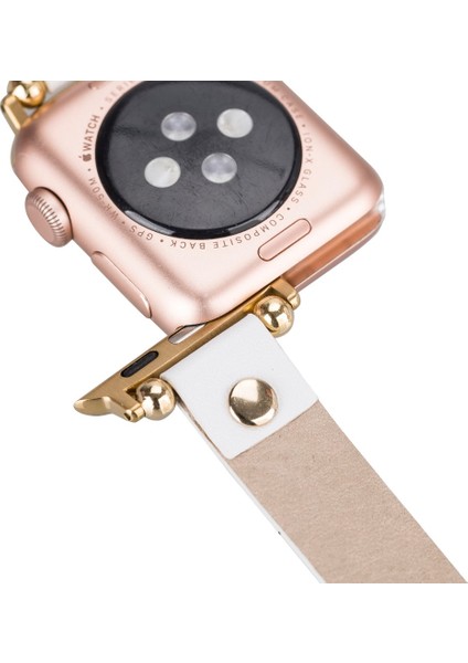 Apple Watch Uyumlu Deri Kordon 38-40-41MM Frg F3 Beyaz fiyatları