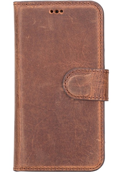 Apple iPhone 12 Mini Uyumlu Deri Cüzdanlı Kılıf G2 Antik Kahve fırsatları