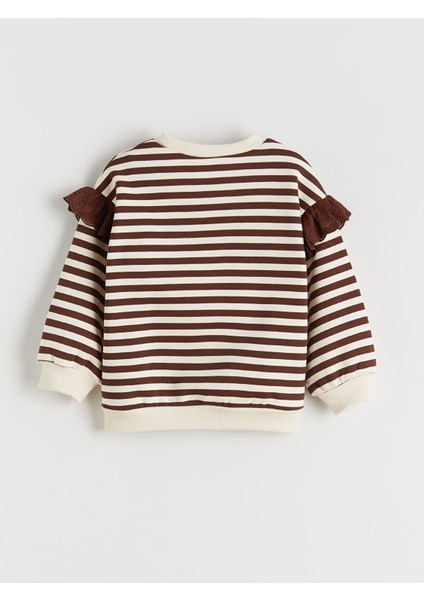 Yeni Sezon Bisiklet Yaka Çizgili Kız Çocuk Kalın Sweatshirt fiyatları