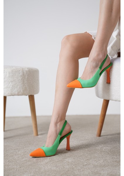 Vanessa Kadın Ten Şeffaf Detaylı Alçak Topuklu Ayakkabı Stiletto fırsatları