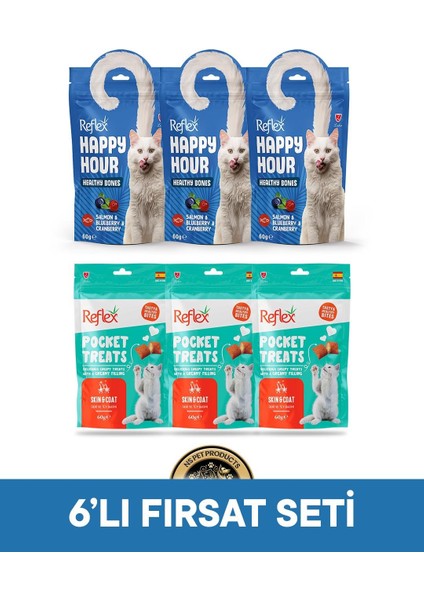 Happy Hour-Pocket Treats Kedi Maması 6'lı Fırsat Set - 3