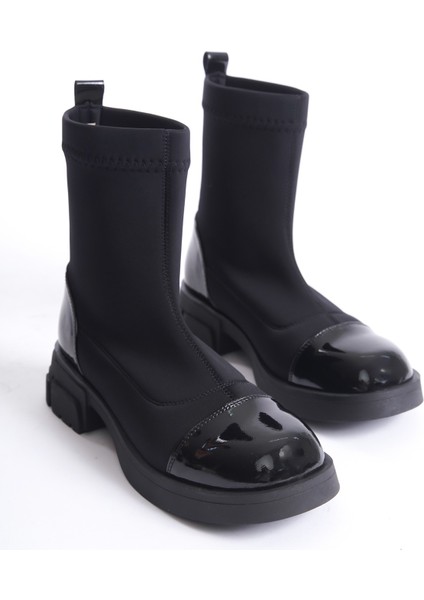 Santorini Siyah Scuba Kadın Bot