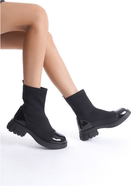 Santorini Siyah Scuba Kadın Bot