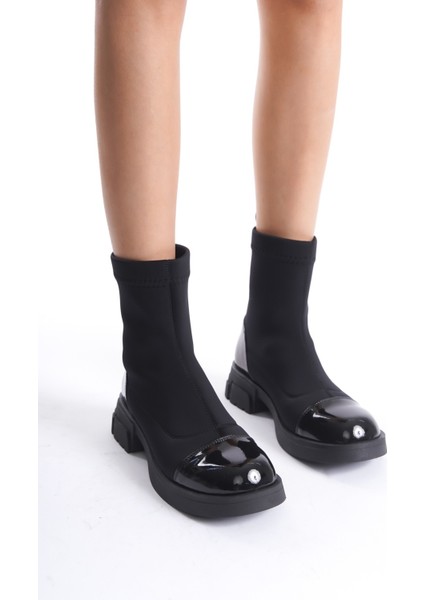 Santorini Siyah Scuba Kadın Bot