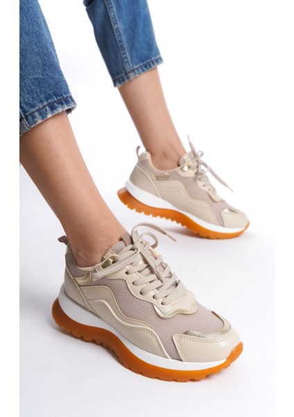 Faris Bej Gold Detaylı Yüksek Taban Sneaker indirimleri