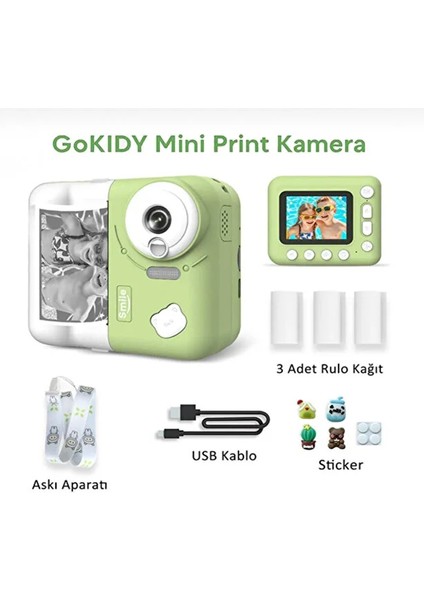 Anında Baskı Yapabilen Dijital Çocuk Kamerası 1020P Hd Selfiei Müzik ve Oyun Özellikli Kamera modelleri