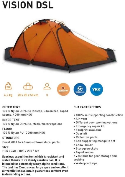 Vision-Dsl 3 Kişilik 5 Mevsim Çadır fiyatları