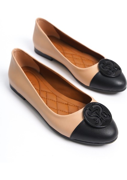 Nude-Siyah Kadın Babet & Balerin Babet