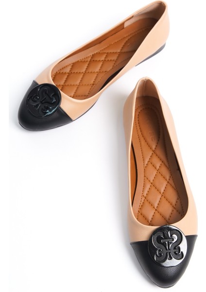 Nude-Siyah Kadın Babet & Balerin Babet fiyatları