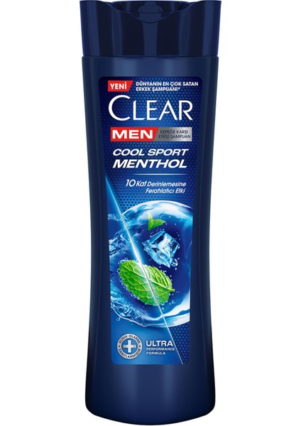 Men Kepeğe Karşı Etkili Şampuan Cool Sport Menthol Ferahlatıcı Mentol Etkisi 350 ml 4 Adet