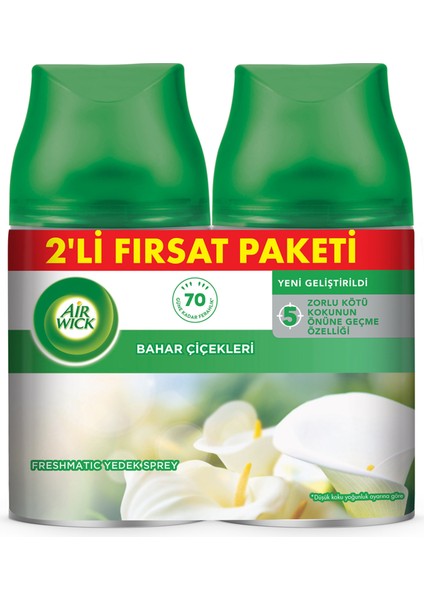 Airwick Freshmatic Yedek Bahar Çiçekleri 2 x 250 ml 4 Adet