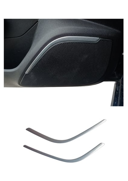 Renault Megane 4 Krom Hoparlör Çıtası 2 Prç Paslanmaz Çelik