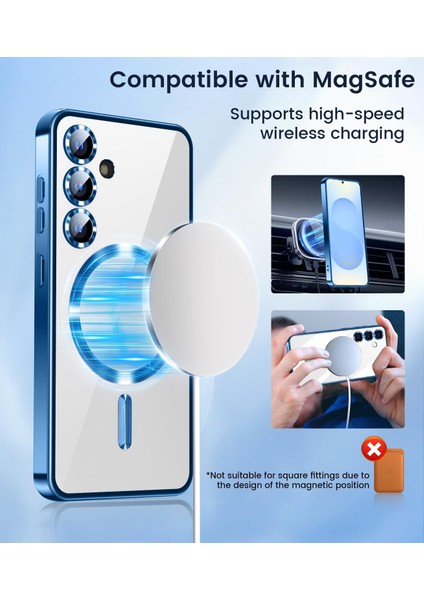 Samsung Galaxy A35 Uyumlu Magsafe Özellikli Kamera Korumalı Şeffaf Kılıf fiyatları