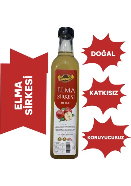 Elma Sirkesi 500 ml – %100 Doğal & Katkısız – Geleneksel Fermente Sirke