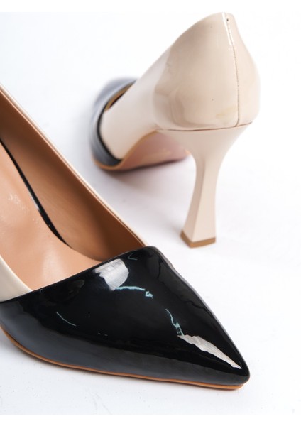 Bej E Siyah Rugan Stiletto fiyatları