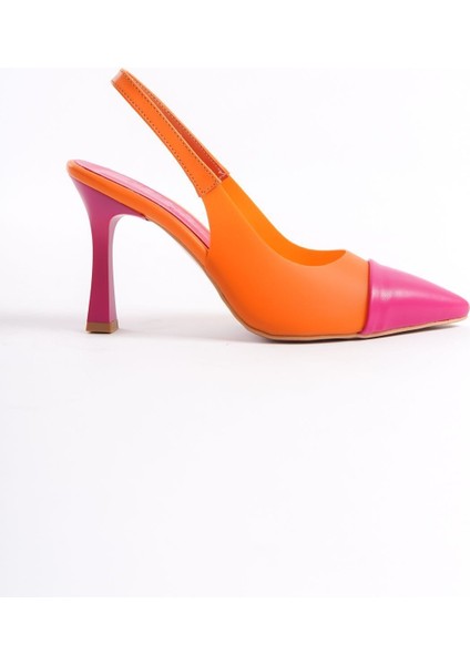 Vanessa Kadın Ten Şeffaf Detaylı Alçak Topuklu Ayakkabı Stiletto