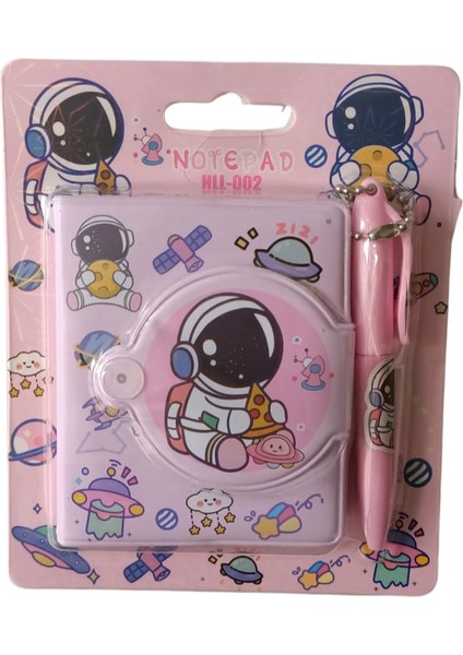 Kalemli Mini Defter 3'lü Set- Astronot Figürlü