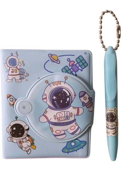 Kalemli Mini Defter 3'lü Set- Astronot Figürlü