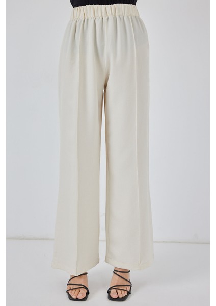 Kadın Keten Kimono Ikili Takım 6727 - Ekru indirimleri