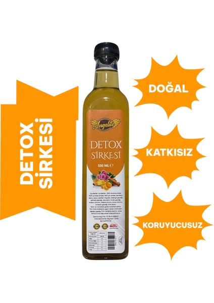 %100 Doğal Detoks Sirkesi 500 ml – Katkısız & Geleneksel Fermente – Yağ Yakımına Destek