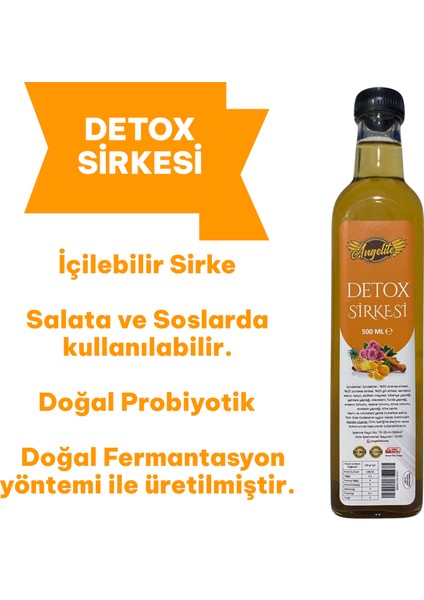 %100 Doğal Detoks Sirkesi 500 ml – Katkısız & Geleneksel Fermente – Yağ Yakımına Destek fiyatları