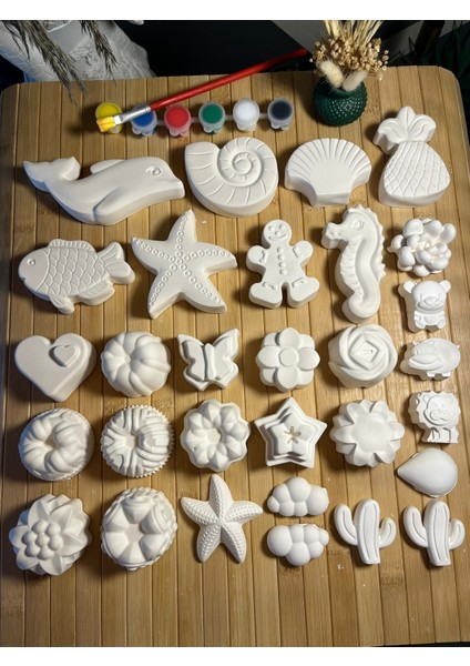 30 Adet (3d) Xl,l, Mini Taş Boyama Seti Deniz Hayvanları Çiçekler Anne ve Çocuk Etkinliği Taş Boyama fiyatları