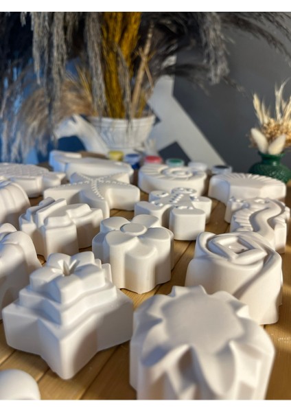 30 Adet (3d) Xl,l, Mini Taş Boyama Seti Deniz Hayvanları Çiçekler Anne ve Çocuk Etkinliği Taş Boyama fırsatları