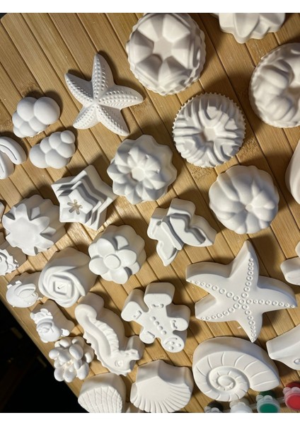 30 Adet (3d) Xl,l, Mini Taş Boyama Seti Deniz Hayvanları Çiçekler Anne ve Çocuk Etkinliği Taş Boyama indirimleri