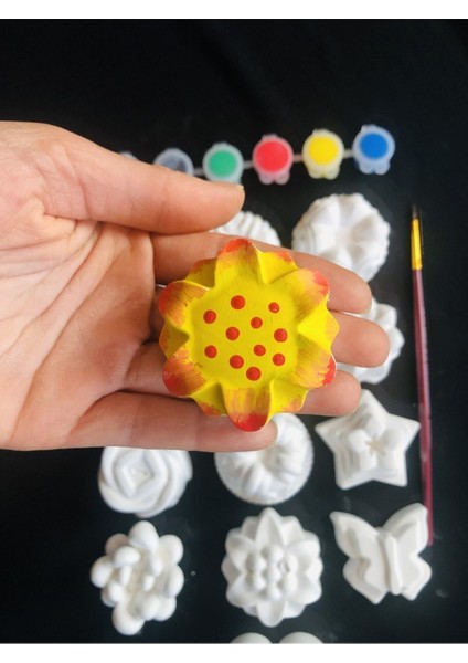 30 Adet (3d) Xl,l, Mini Taş Boyama Seti Deniz Hayvanları Çiçekler Anne ve Çocuk Etkinliği Taş Boyama