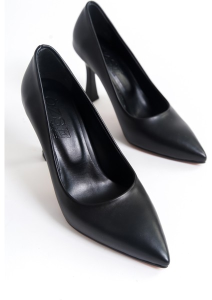 Bej Rengi Cilt Kadın Topuklu Ayakkabı Stiletto