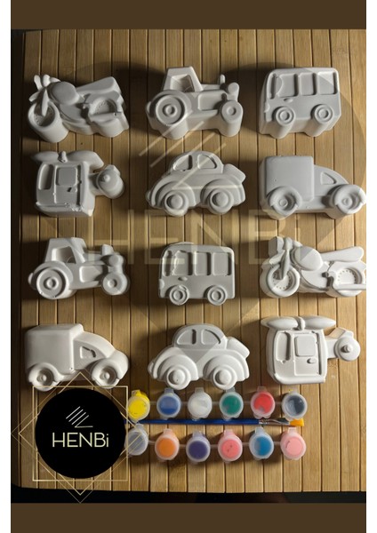 12 Adet Xxl Boy Araçlar Taş Boyama Seti Büst Figür Boyama Çocuk Gelişimi Taş Boyama Boyama Seti