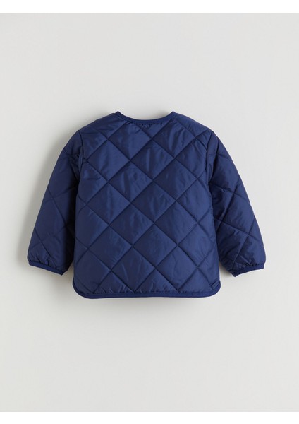 Yeni Sezon Bisiklet Yaka Kapitone Desenli Kız Çocuk Mont modelleri