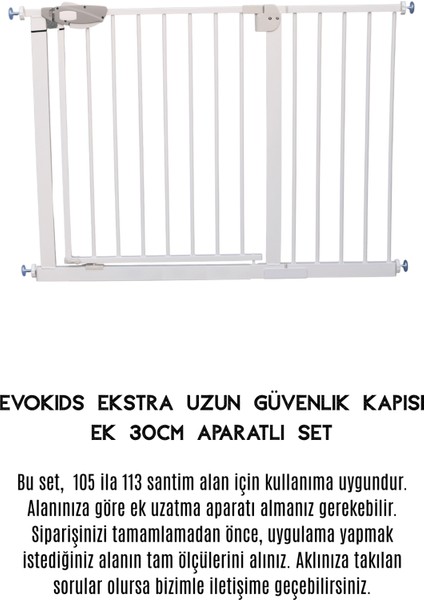 Çift Kilitli Çocuk Güvenlik Kapısı 105-114 cm Arası Kullanım modelleri