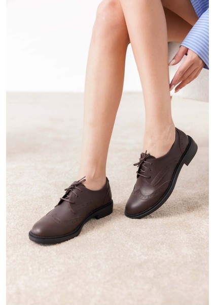 Kadın Günlük Ayakkabı - Oxford Siyah Rugan