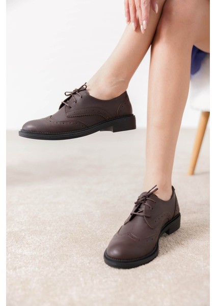 Kadın Günlük Ayakkabı - Oxford Siyah Rugan