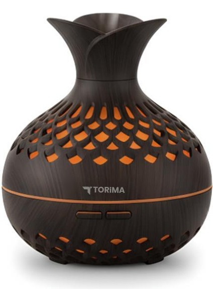 Torıma H15 Koyu Kahve LED Işıklı 300ML Sessiz Ultrasonik Flower Hava Nemlendirici fırsatları
