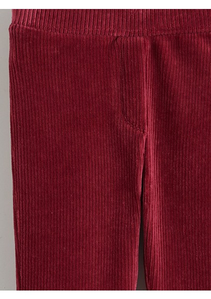 Yeni Sezon Beli Lastikli Basic Kız Çocuk Kadife Tayt modelleri