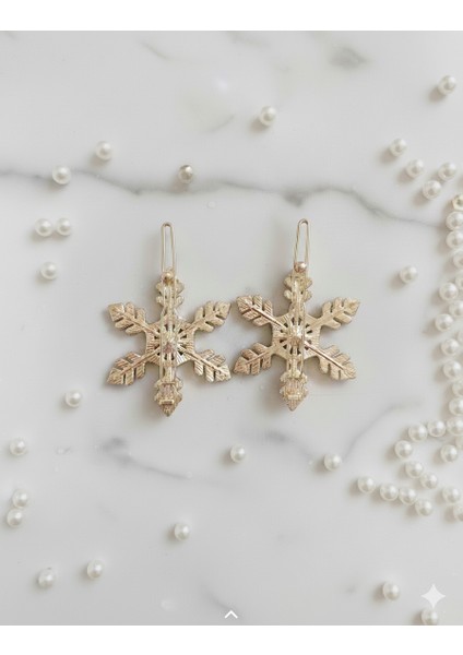 Kar Tanesi Modelli Metal Toka, Metal Klipsli Kar Tanesi Toka (2 Adet) fırsatları