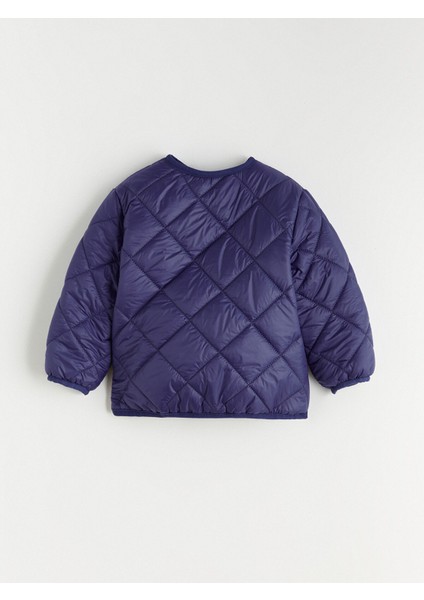 Yeni Sezon Bisiklet Yaka Kapitone Desenli Kız Çocuk Mont fırsatları