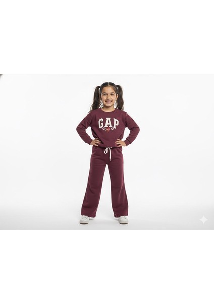 Çiçek Işlemeli Bol Kesim 3 Ip Kız Çocuk Takım 3 - 8 Yaş