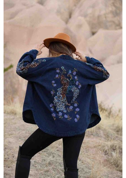 Nakışlı Denim Kimono fırsatları