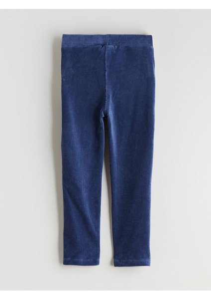 Yeni Sezon Beli Lastikli Basic Kız Çocuk Kadife Tayt modelleri